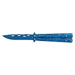 4.75" Drop Point Chinese Dragon Butterfly Balisong Folding Knife - Blue