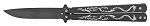 5.25" Japanese Dragon Butterfly Bailsong Folding Pocket Knife - Black