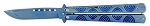 5.25" Stainless Steel Butterfly Folding Pocket Knife - Blue