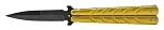 5.25" Traditional Butterfly Folding Pocket Knife - Gold