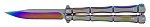 5" Bonesman Stainless Steel Butterfly Folding Pocket Knife - Titanium