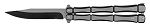 5" Bonesman Stainless Steel Butterfly Folding Pocket Knife - Black