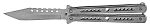 5" Machined Butterfly Knife - Chrome