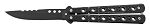 5" Machined Stainless Steel Butterfly Knife - Black