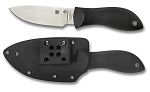 Bill Moran Black FRN w/ Kraton Inlay Drop Point PlainEdge