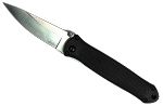 Hidden release auto Black Handle Satin Blade