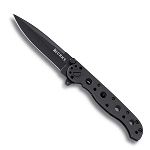 M16 Stainless - Spear Point, Razor-Sharp Edge, Black Handle, Black Oxide Blade, Framelock