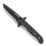 M16 Stainless Special Forces - Dual Flippers, Tanto, Combo Edge, Black Handle, Black Oxide Blade, Framelock