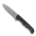 M16 Stainless - Spear Point, Razor-Sharp Edge, Black Handle, Bead-Blast Blade, Framelock